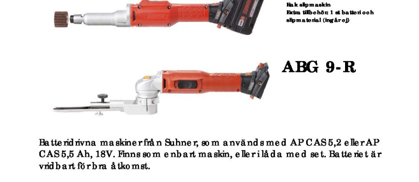 Suhner batterimaskiner